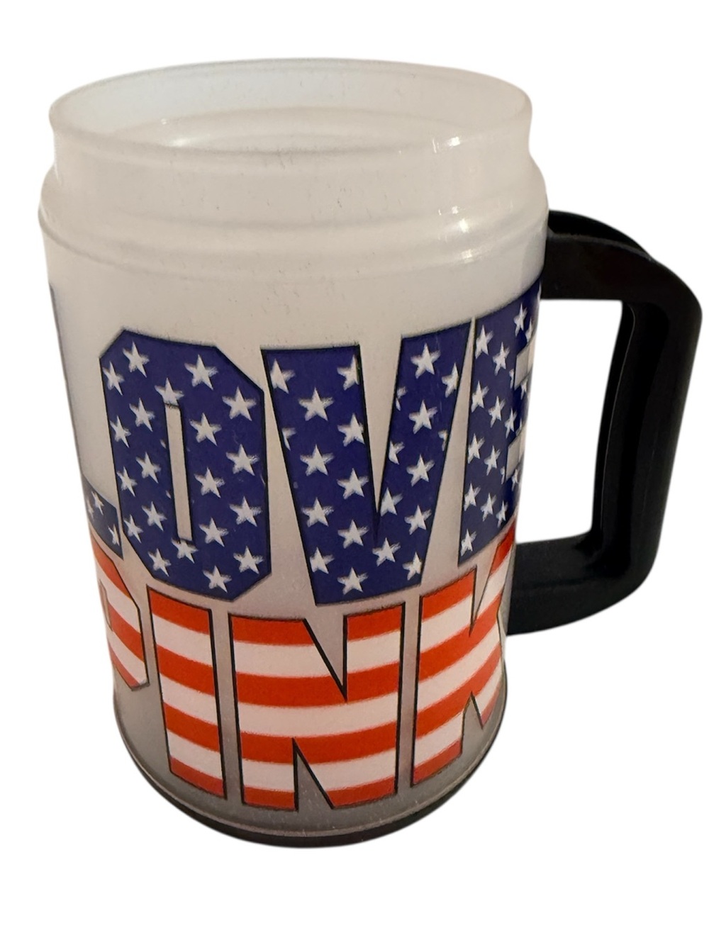 PINK Victoria's Secret LOVE PINK Red White Blue Light Up Cup